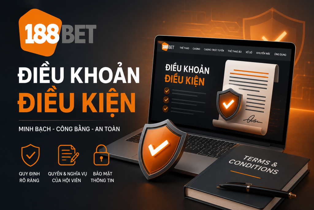 Điều khoản điều kiện 188BET trên giao diện website chính thức